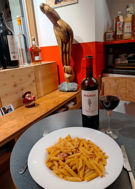 Mario Ribera del Duero mit Penne al Wodka