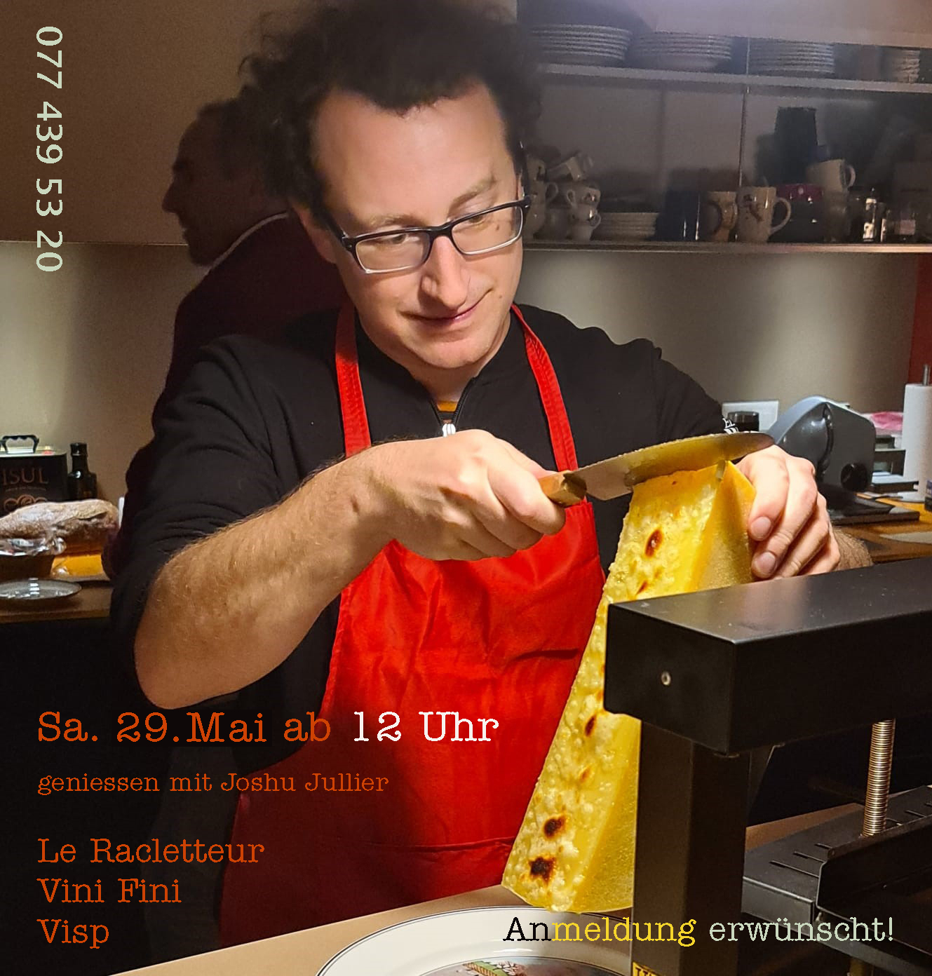 Raclette in Visp beim blauen Stein