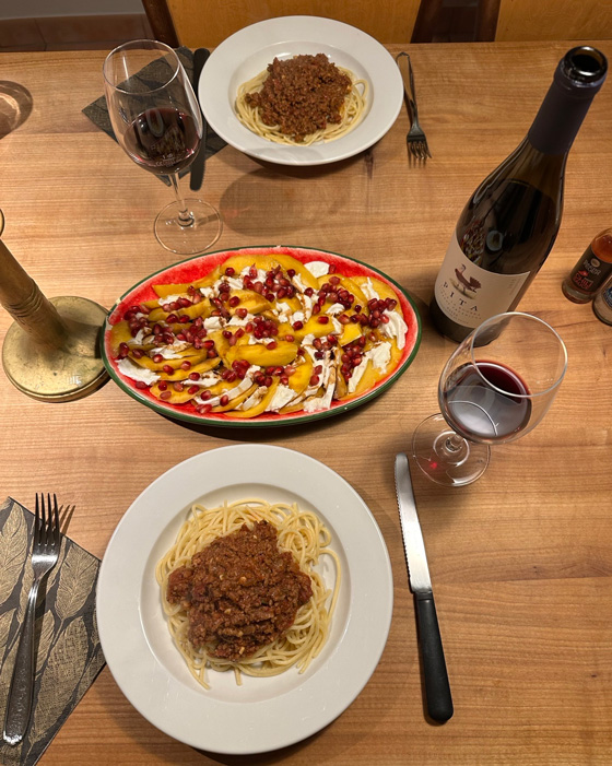 Pita la Bonera mit Spaghetti Bolognese