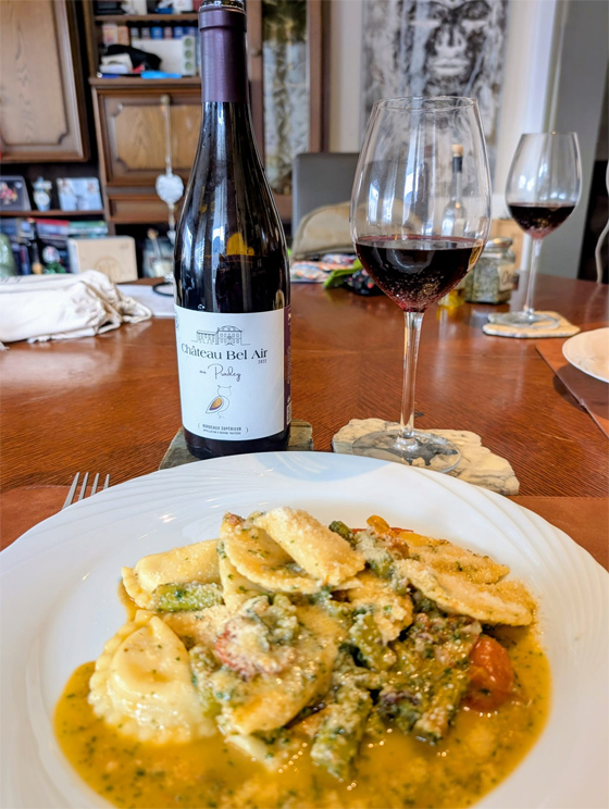 Wein und Essen mit Bel Air Rouge